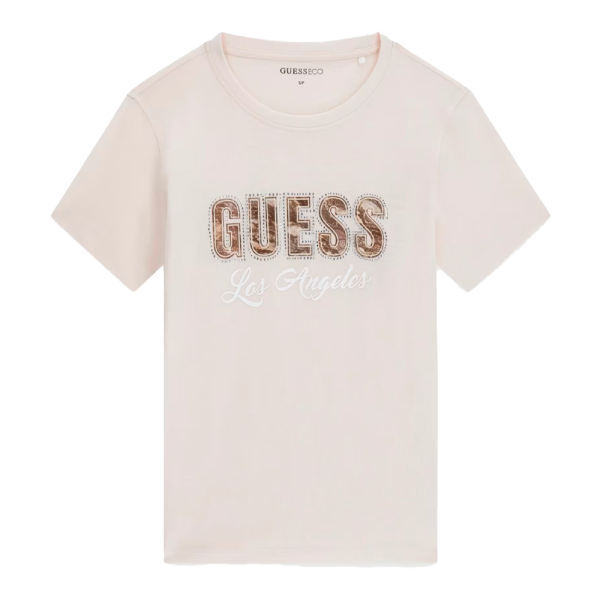 Guess T-shirts hauts et polos Beige - T-shirt avec logo imprim - L - Ref 41 €